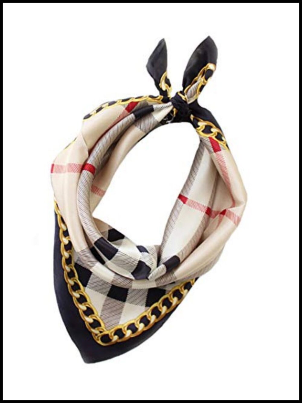 100% Mulberry Silk Scarf 21" Square Neckerchief Gift Packed